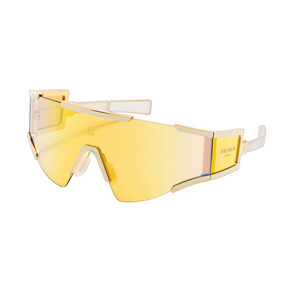 NWT BALMAIN SUNGLASSES UNISEX GOLD SHIELD EYEWEAR BAMAIN NEW